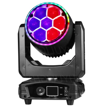 Holofote led 7x40w rgbw 4 em 1, lavagem/feixe/zoom, profissional, dj/bar, verlichting, grote, abelha, olho, cabeça móvel, discoteca, pódio estroboscópico