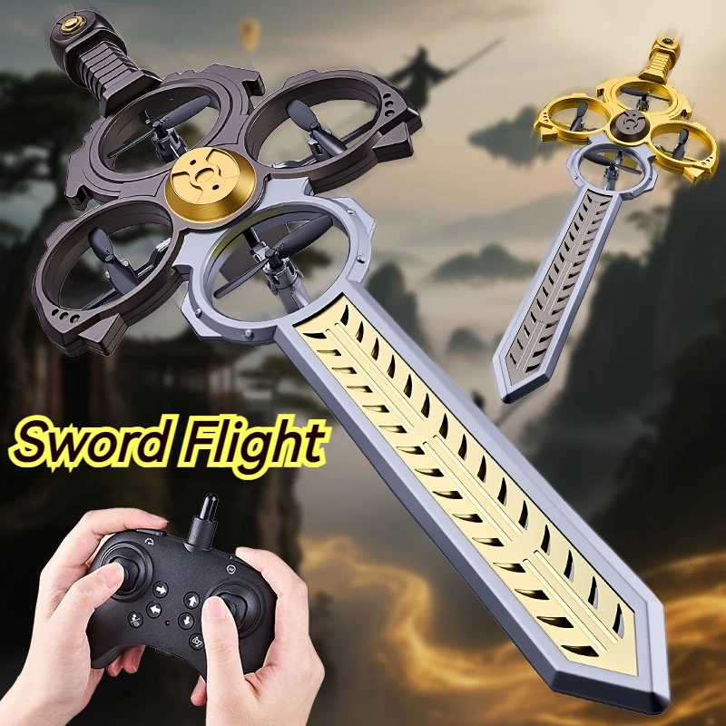 비행 특수 효과 원격 조종 비행 칼 드론 제스처 센서 라이트업 비행기 소년 블랙 테크 어린이 장난감