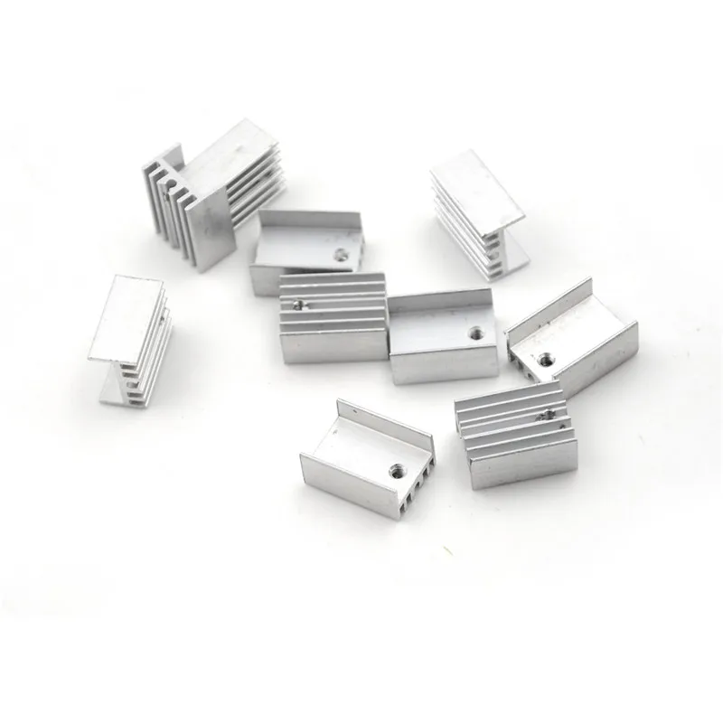 10pcs Aluminum Heatsink Heat Sink Sets For TO-220 Transistor 20x15x10mm