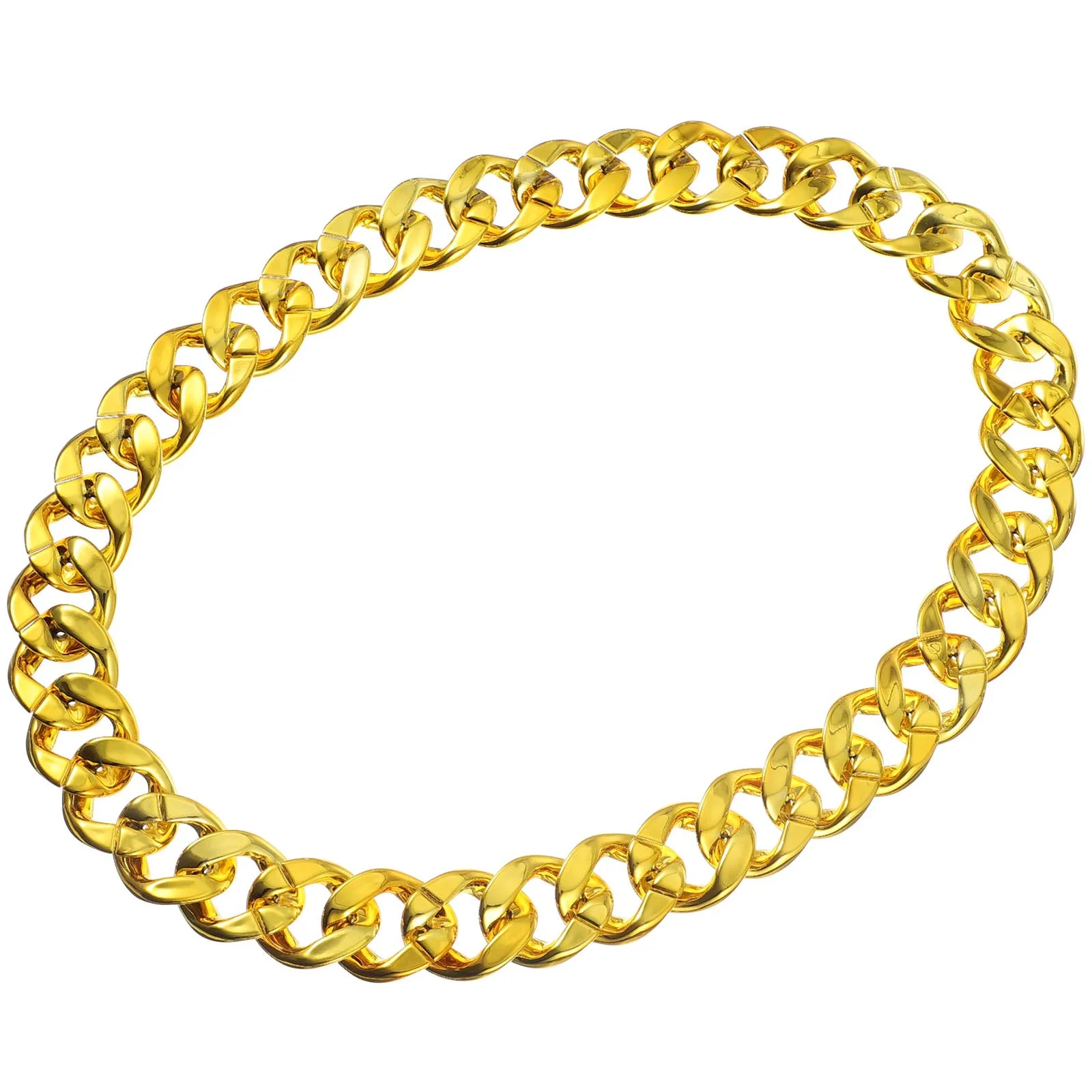 

Hip-Hop Necklace Exaggerated Gold Plated Chain Nightclub Decorative Accessory Stylish Neck Chain Long Time Use