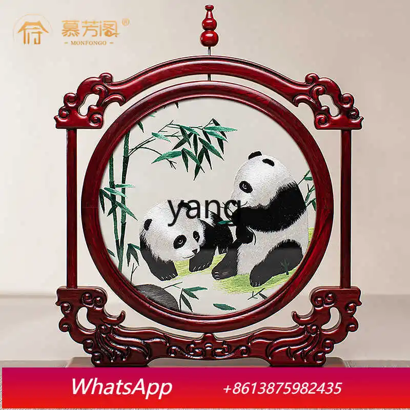 LMM double-sided embroidery ornament handmade embroidery handicrafts new Chinese decoration