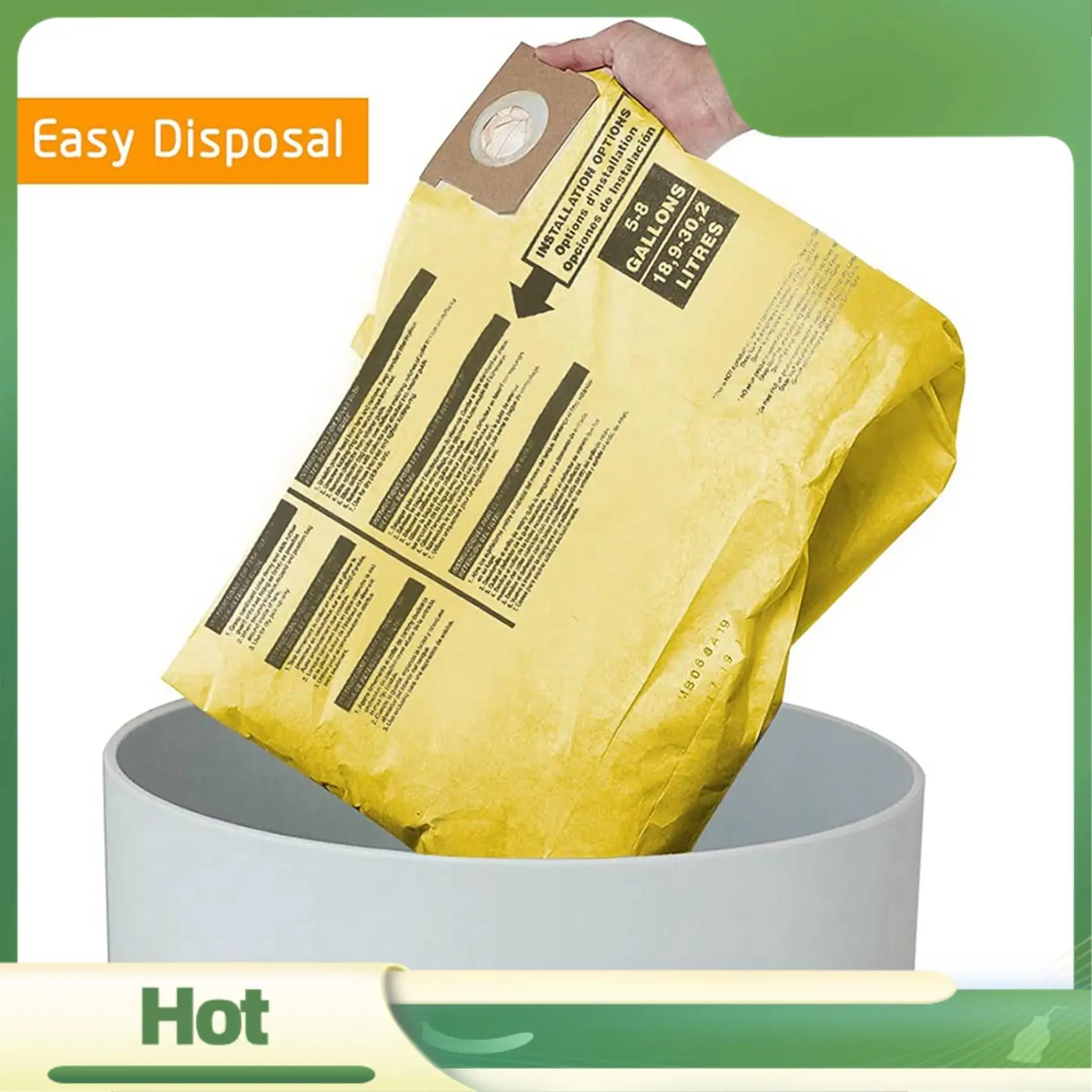 N95R 10 パック真空ダストフィルターバッグ 5-8 ガロンショップ Vac ウェットドライ掃除機、90661 906-61 9066100 90671 9067100 など用