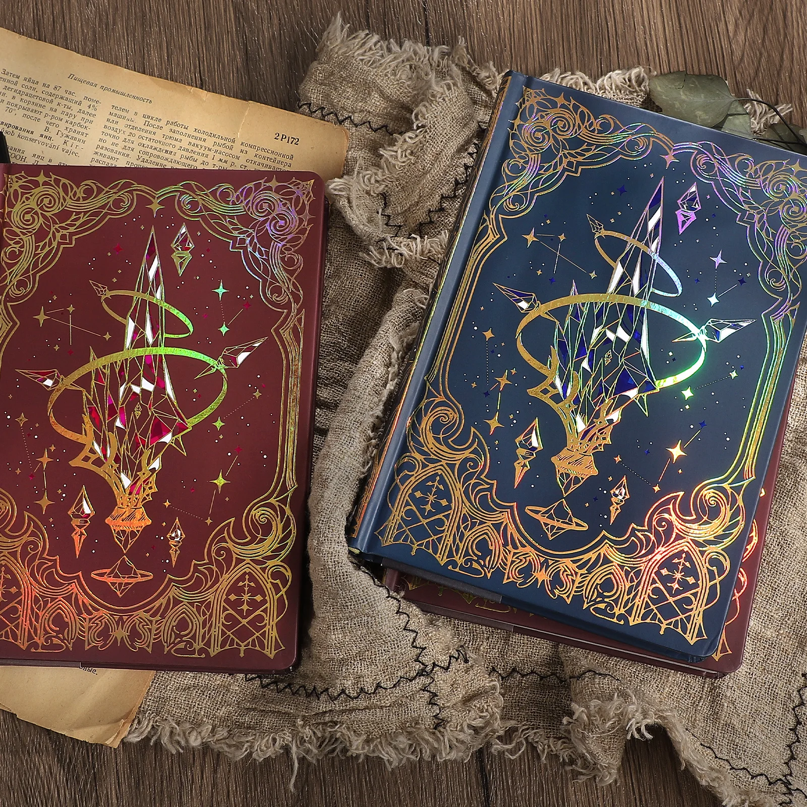 Notebook Dotted A5 - Винтажная тетрадь с волшебной хрустальной обложкой