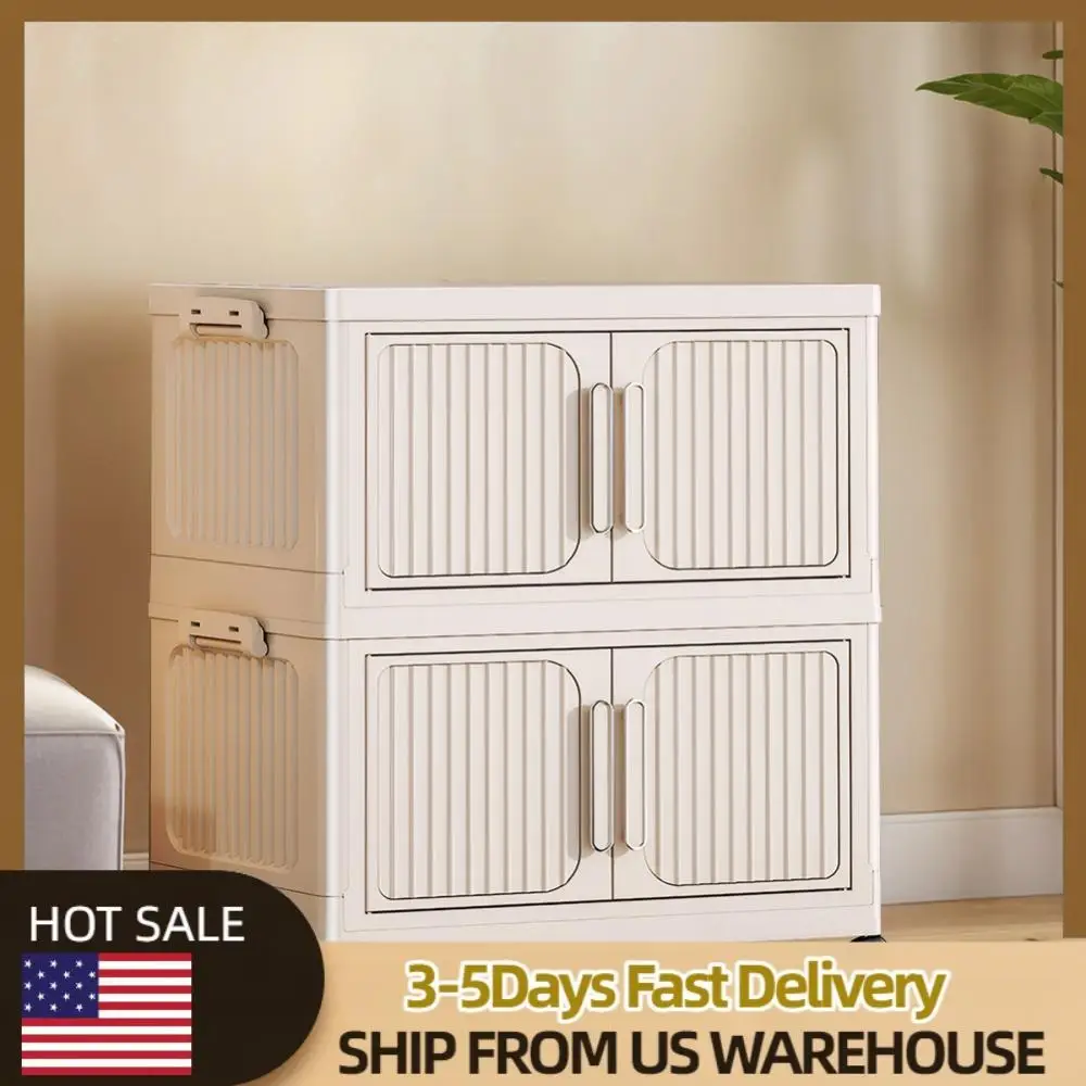 

2-слойный шкаф для хранения, складной шкаф, большой шкаф для одежды (однотонный цвет)