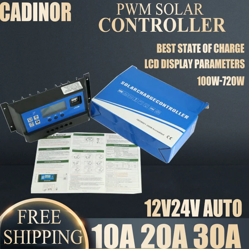 

PWM 12V 24V 10A 20A 30A Регулятор батареи для ветряной турбины Solar PWM 1000w Солнечный трекер Солнечный гибридный контроллер заряда