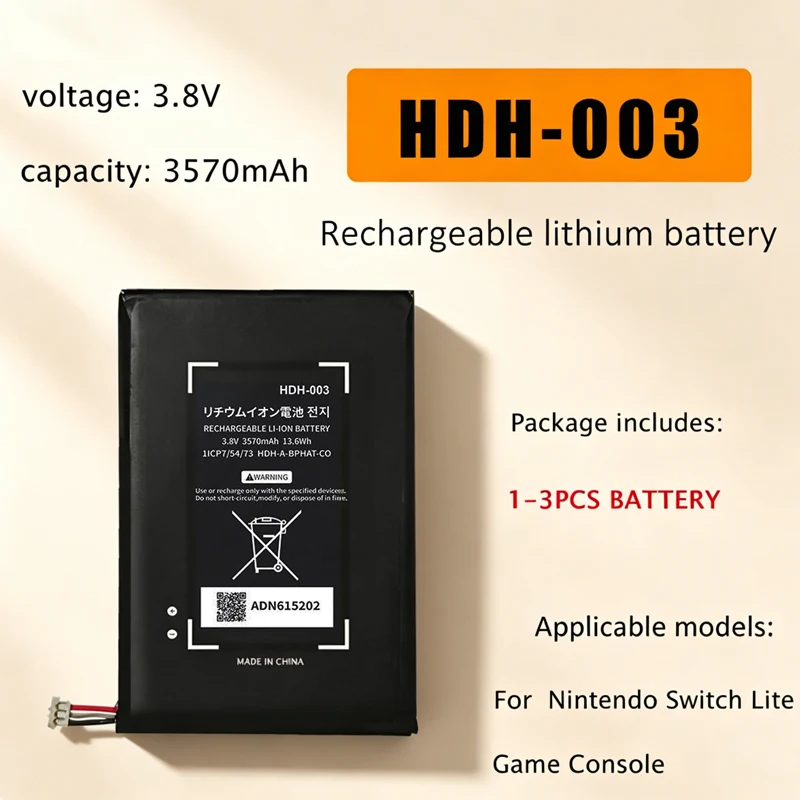 

HDH-003 HDH 003 Lithium-ion battery 3.8V 3570mah Replacement batteries For Nintendo Switch Lite HDH-001 HDH-003 Game Console