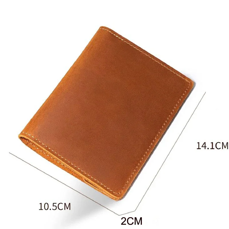 للجنسين جلد طبيعي غطاء جواز سفر للرجال خمر جلد البقر النساء حامل بطاقة الائتمان محفظة سفر 6 ألوان