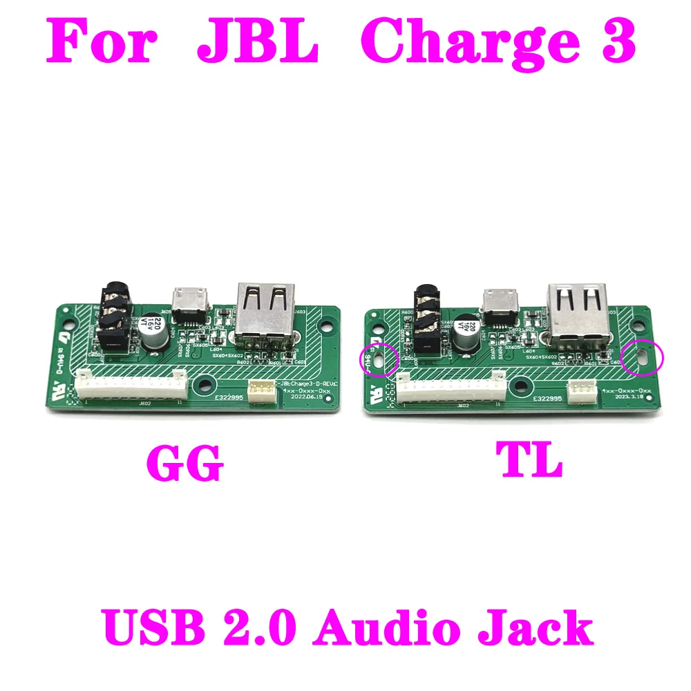 Original New Charge Board For JBL Charge3 GG & TL Bluetooth Speaker Micro USB Charge Port USB 2.0 Audio Jack Power Supply Board