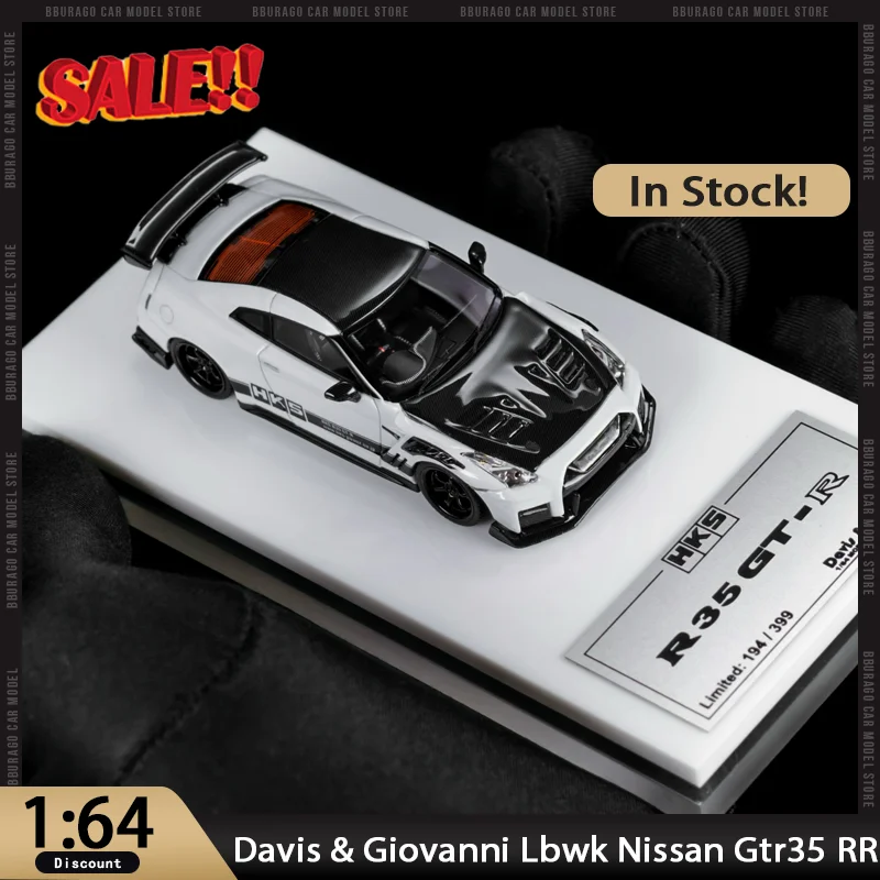 新入荷 デイビス＆ジョバンニ 1:64 LBWK 日産 GT-R R35 RR 限定版 399 レジン製ミニチュアダイキャストオーナメント カスタムトイ キッズ向け