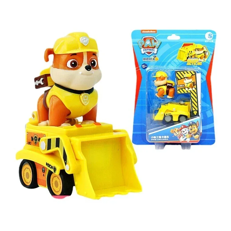 Original Paw Patrols Vehicle Car Ryder Tracker Everest Chase Rex Rocky Marshall Skye Action Figurines Birthday Gift Toys