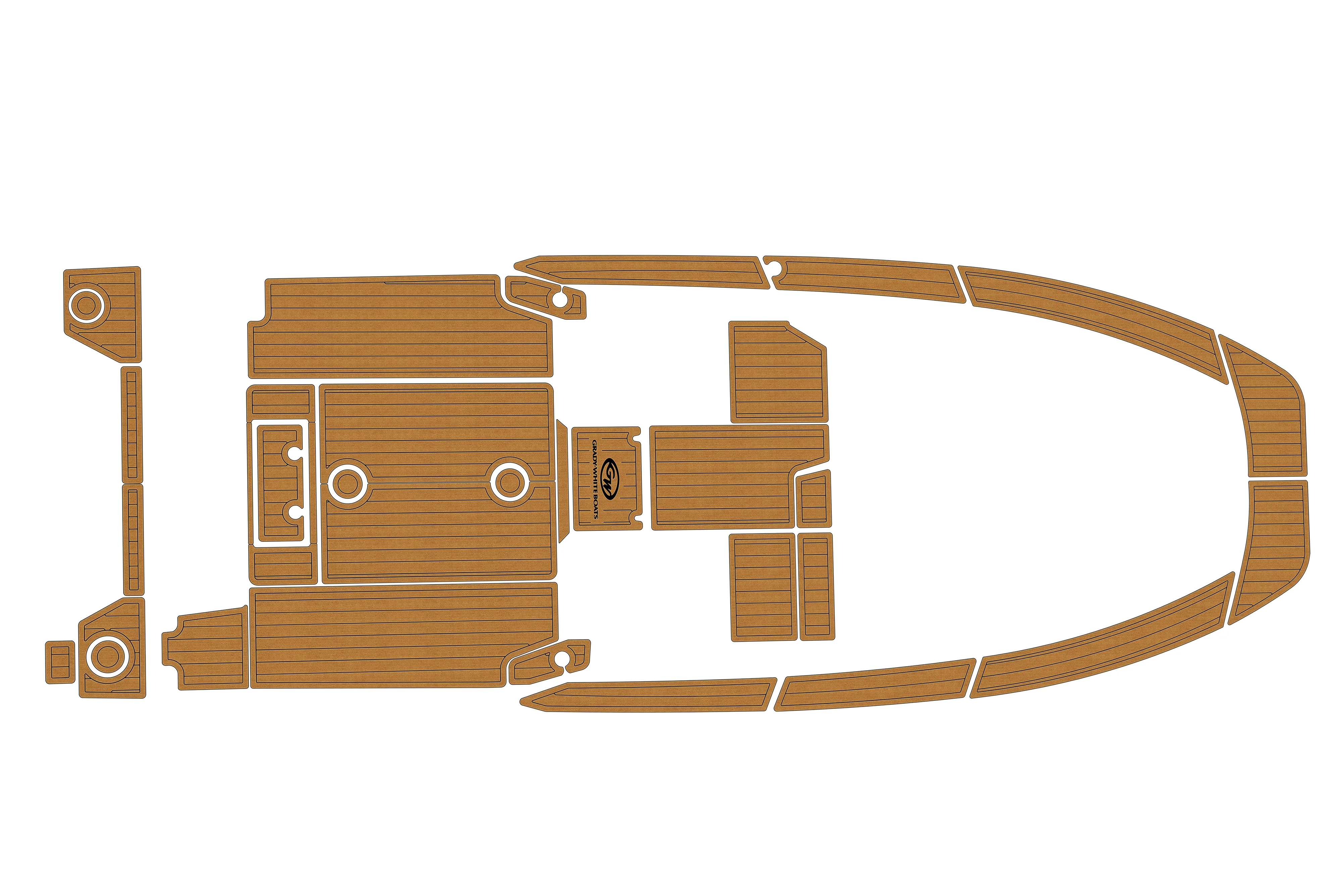 

Non-Slip EVA Faux Teak Marine Mat Self-Adhesive 6mm Yacht Cockpit Pad for 2004-2008 Grady White 300 Marlin WA Deck Easy Install