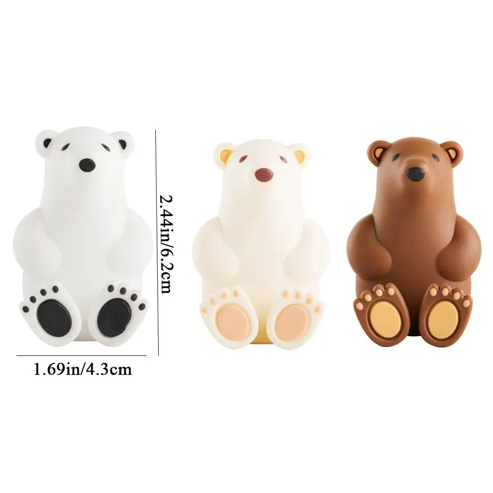 Super Adorable Polar Bear Toothbrush Holder Wall Mounted Suction Cup Racks Creative Perforation-free Bathroom Accessories