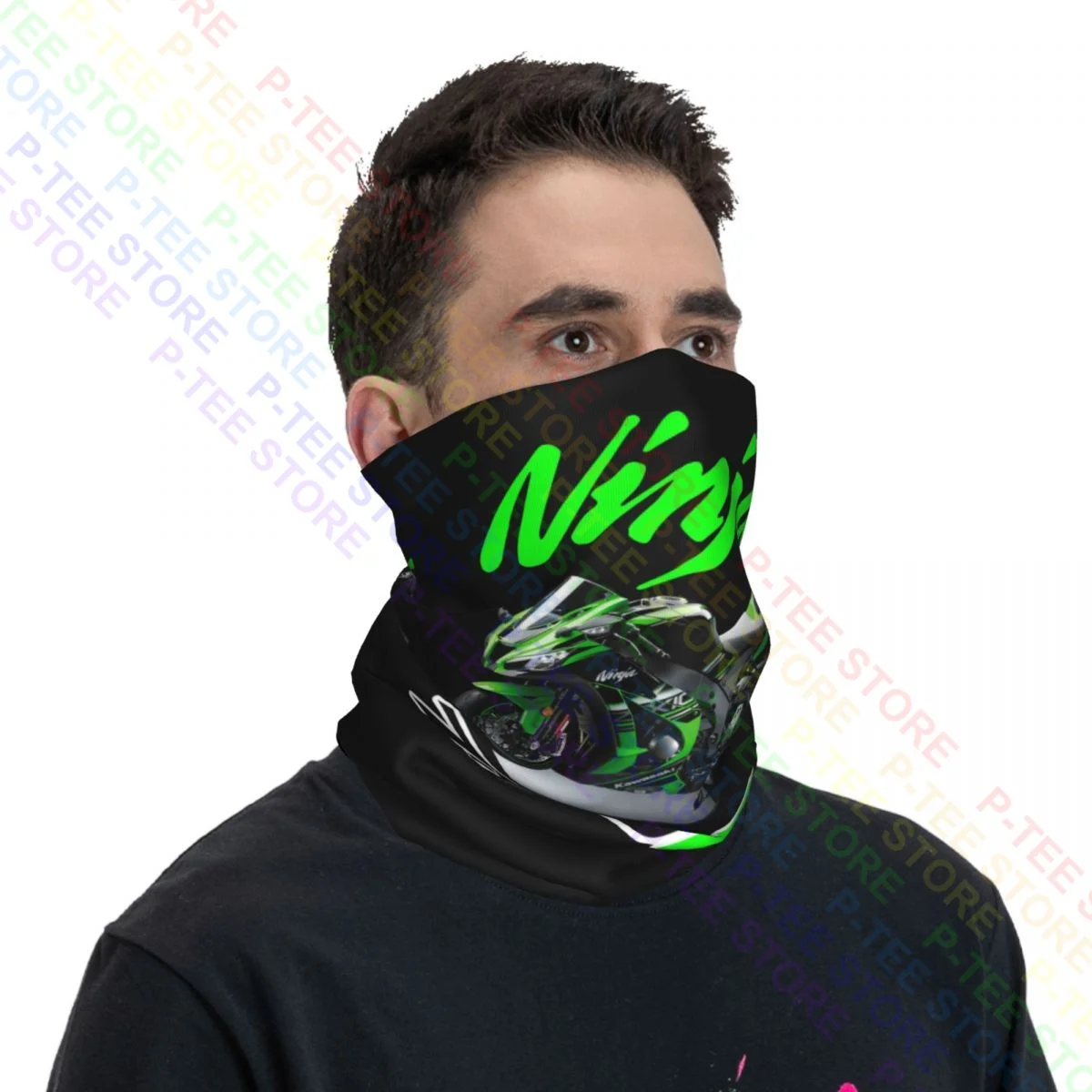 Wsbk Ninja Zx-10R & Zx-10Rr Leher Gaiter Bandana Syal Wajah Masker Lembut Anti-uv Outdoor Olahraga