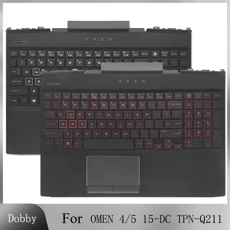 

Оригинальная новая клавиатура США RU для OMEN 15-DC TPN-Q211, чехол с ноутбуком, геймерская клавиатура, красная RGB-подсветка, замена клавиатуры