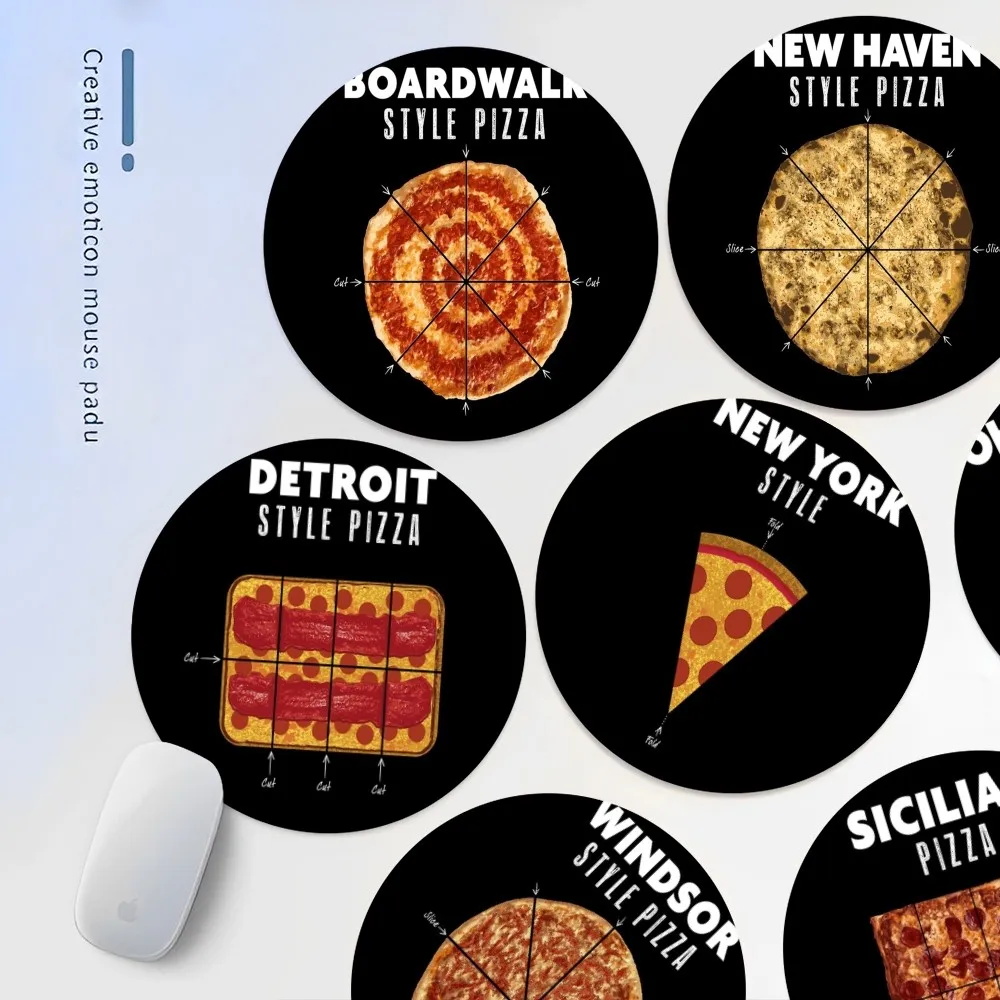 Pizza Mousepad INS Tide Round Keyboard Mat Table Mat Students Cabinet Gamer Desktop Mousepad Cup Mats Deskpad Home Decor