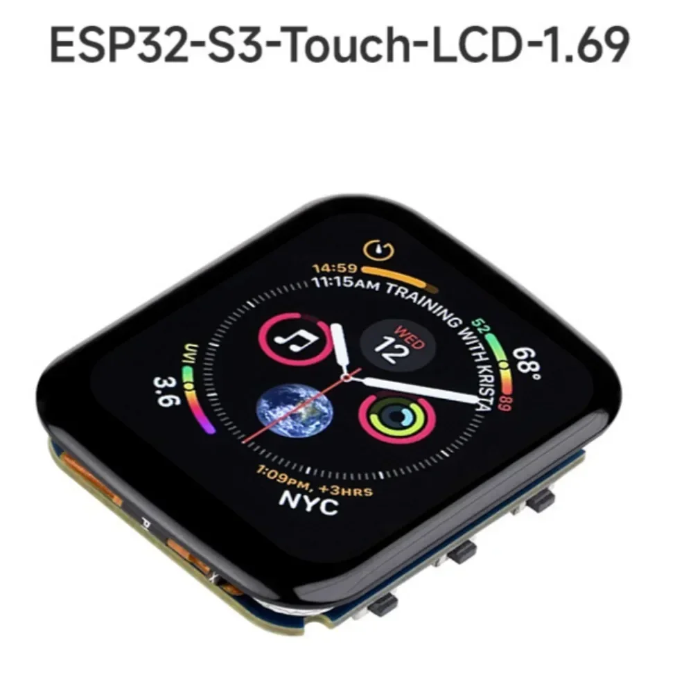 ESP32-S3 1.69 بوصة تعمل باللمس LCD مجلس التنمية 262k اللون نوع c على متن WIFI/بلوتوث 6-Axis الاستشعار ST7789V2 رقاقة و CST816