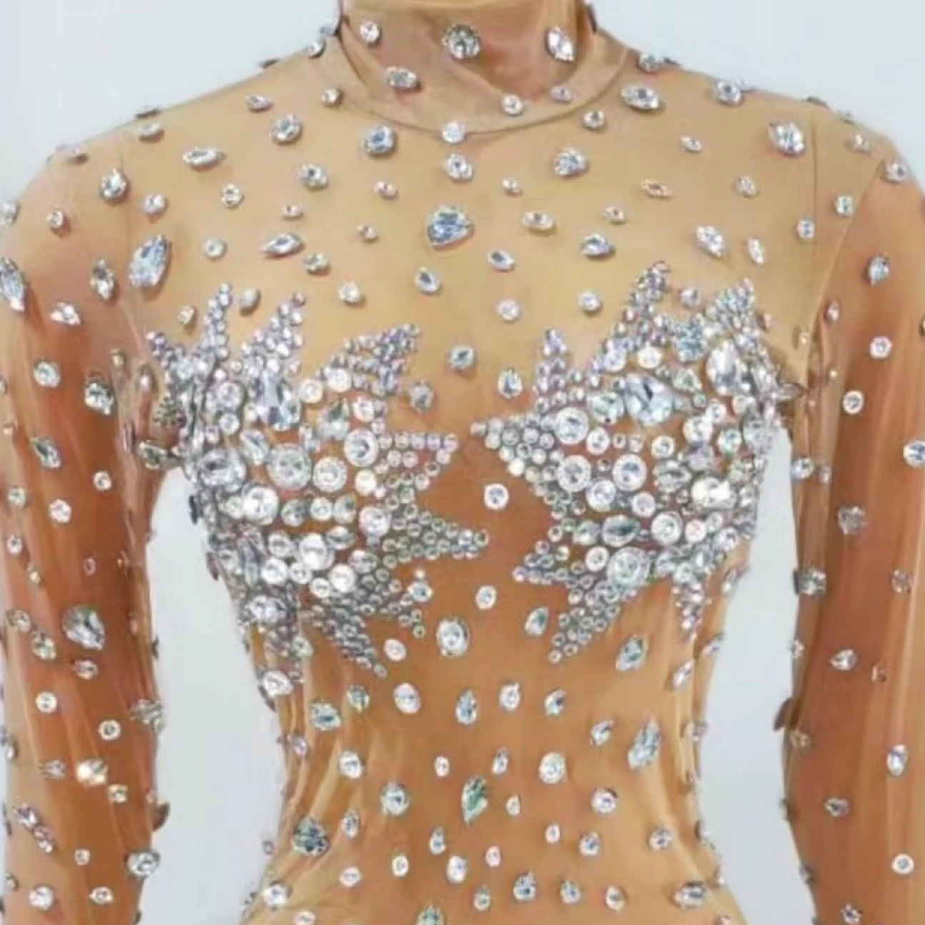 Strój do tańca gogo dla kobiet, sukienka z długim rękawem, obcisła, na występy w klubie nocnym, barze, odzież sceniczna dla piosenkarki, strój na imprezę, model yj285