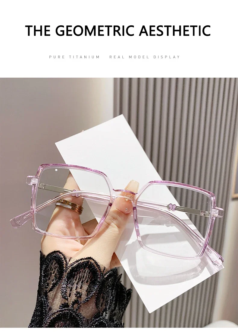 Photochrome Brille mit Diamantschmuck, modische, lichtwechselnde, farbwechselnde Myopiebrille mit High-End-Gefühl -0-4 – Detail 1