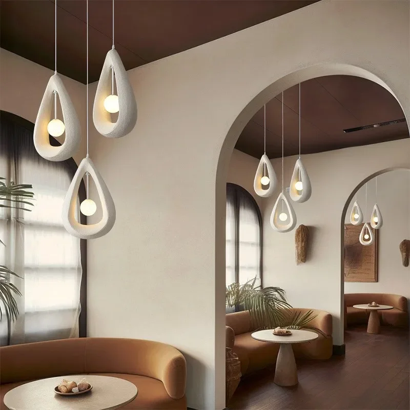 Скандинавский Ресторан Wabi Sabi люстра лампа освещение гостиной Кабинета спальни домашнее украшение Внутреннее освещение