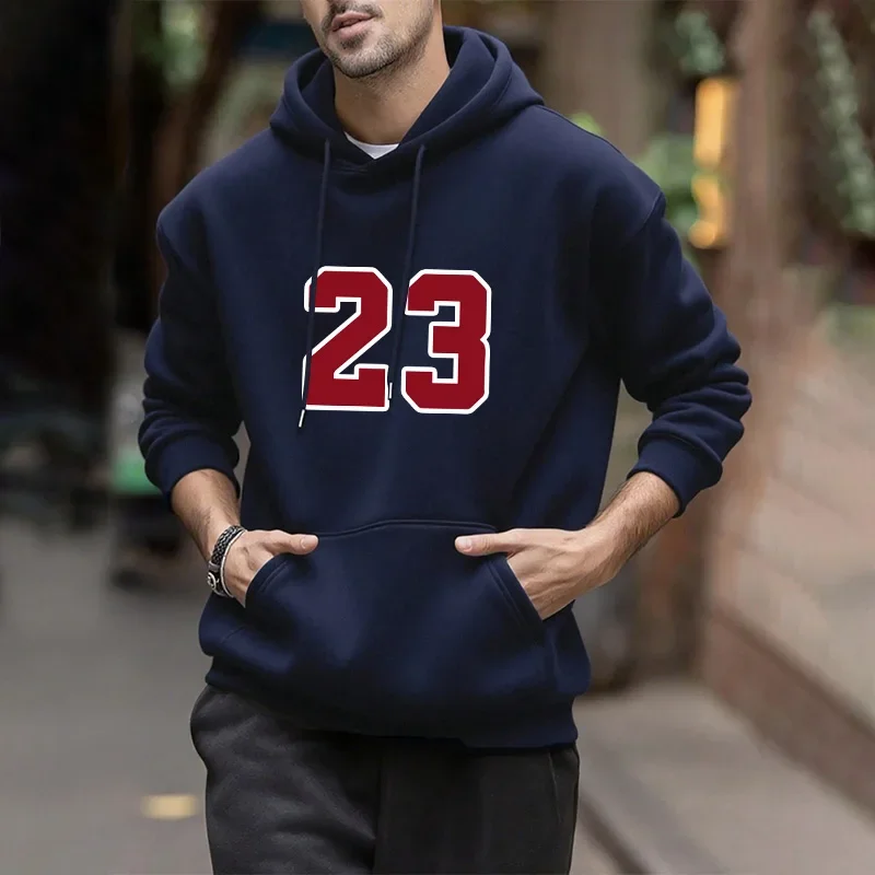 

Men's Hoodie Pullover Sweatshirt Casual Sporty Streetwear Male Hooded Top for Home Outdoor Fall Winter Outwear