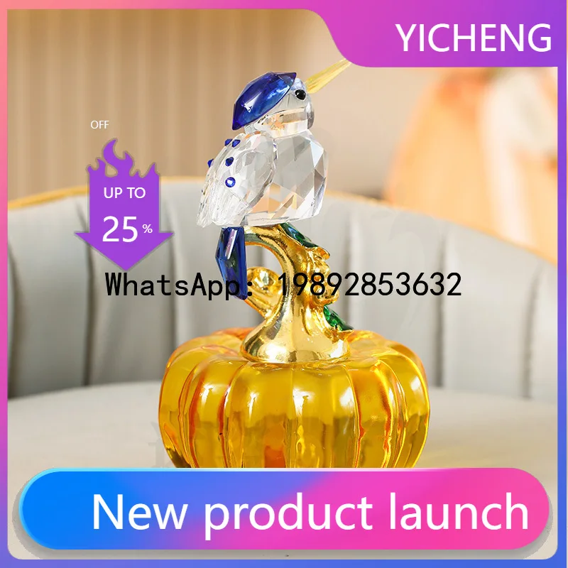 

PYJ crystal fruit paperweight ornament pineapple apple home decoration