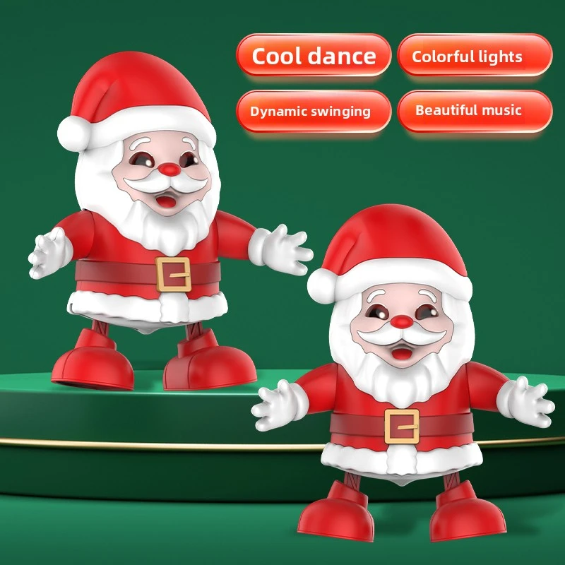 Nuevos juguetes de baile eléctrico de Papá Noel para niños, iluminación, concierto, canto, regalos de Navidad, muñeco de Papá Noel para niños, Spiderman Sarung tangan