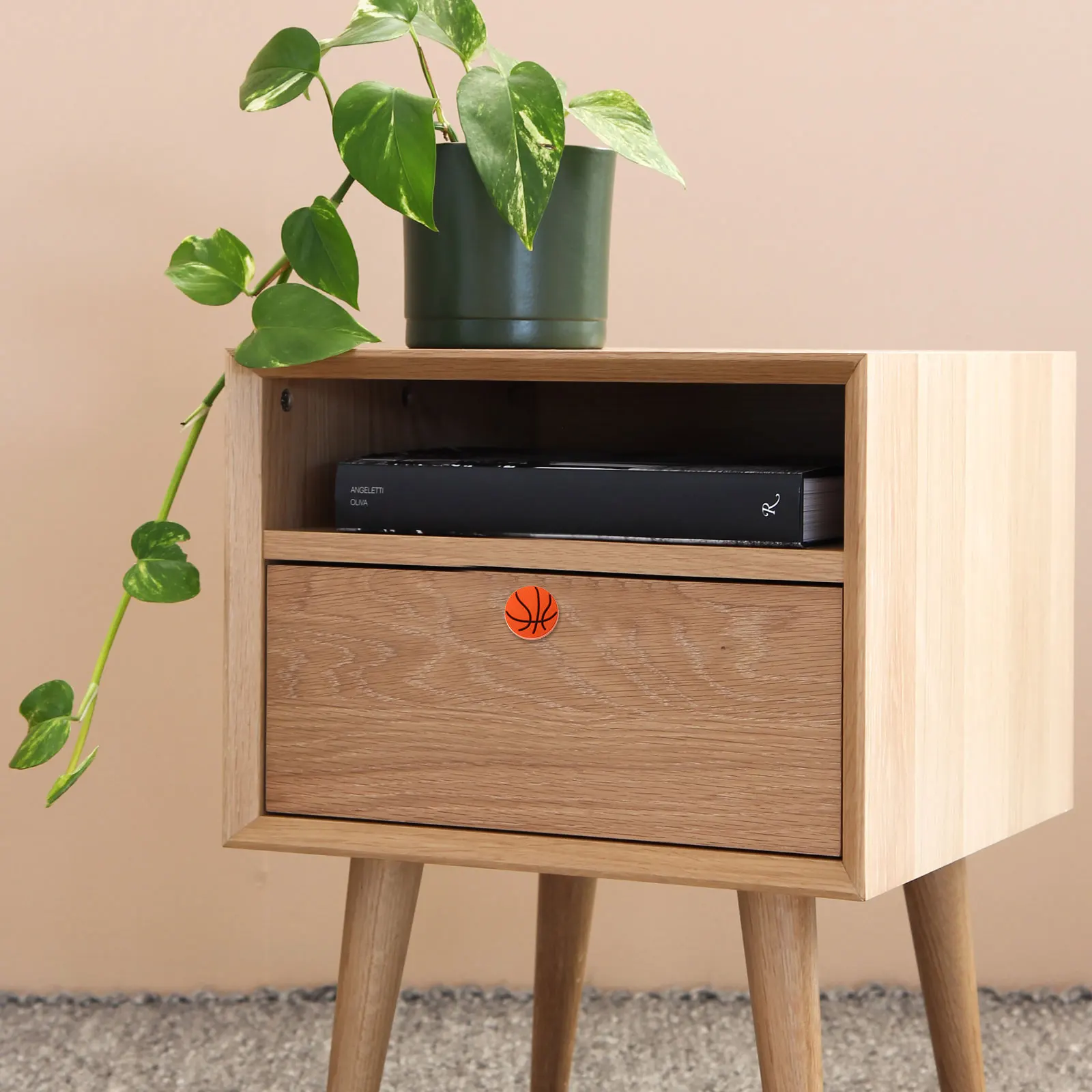 

6pcs Basketball Pattern Drawer Zinc Alloy Cabinet Pull Cute Door Knobs for Kids Anti-Collision Furniture Hardware Baby Room