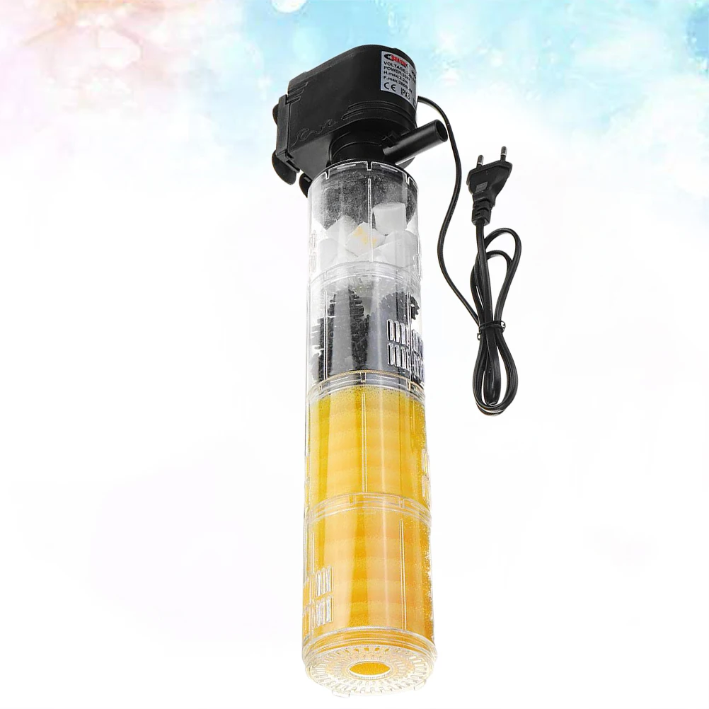 

Freshwater Marine Aquarium Filter Fish Tank Submersible Pump Internal Corner Filters 3 in 1 Water Oxygenation Biochemical