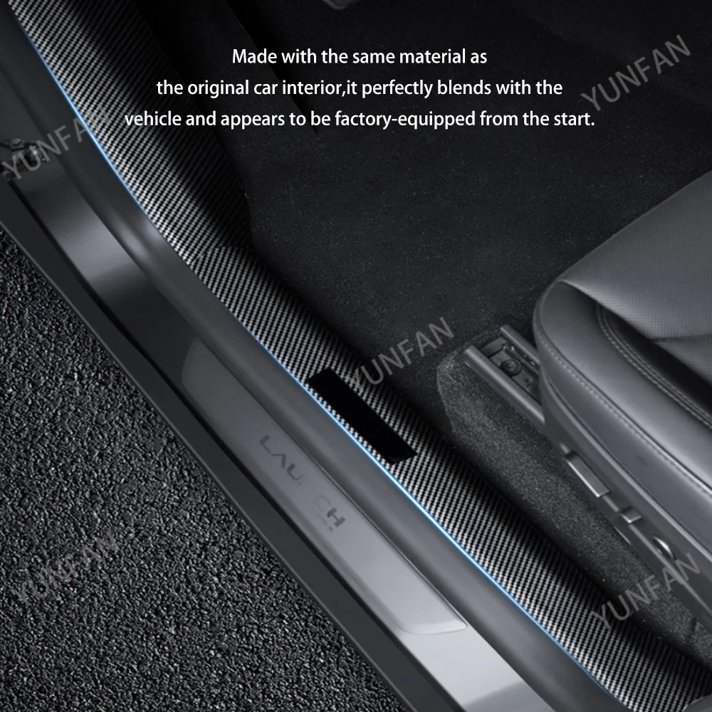 Front & Rear Door Sill Guards ABS Anti-Kick Waterproof Trim Panels for Tesla Model Y Juniper 2025 2/4/8Pcs Complete Se