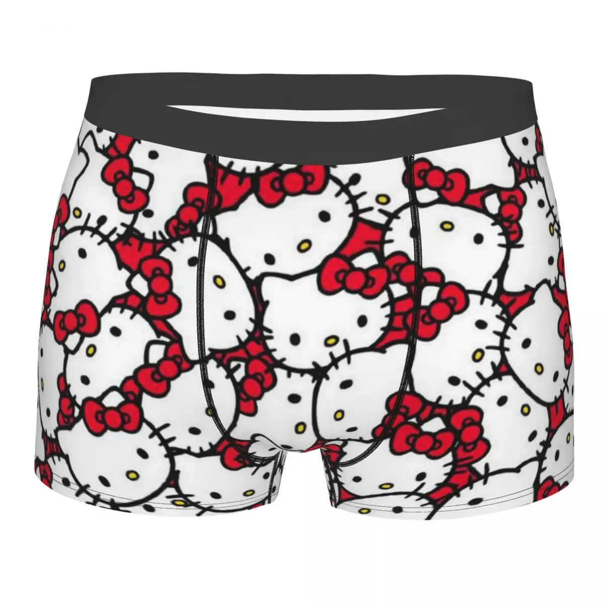 Male Cool Hello Kitty Pattern Underwear Cartoon Boxer Briefs Soft Shorts Panties Underpants