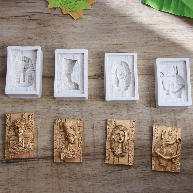 Cake Fondant Mold Aromatherapy Gypsum Decoration Egyptian Pyramids Pharaoh Sphinx Shape