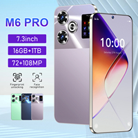 2025 M6 Pro Smartphone 5G 7.3Inch Android 14 22G + 2T Snapdragon 8 Gen3 Dual SIM Phone 8000mAh Unlocking Mobile Phone