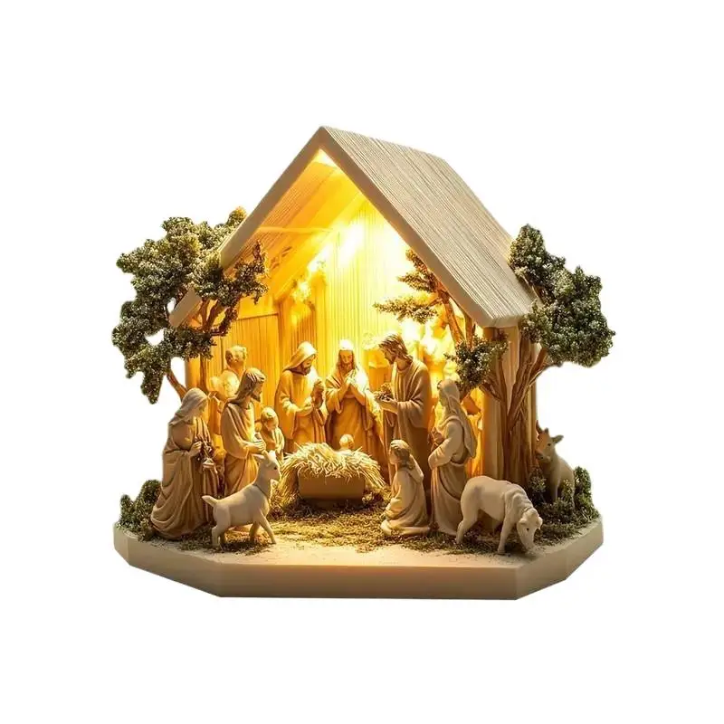 【ZYAA-1】1Pcs 2D Flat Desktop Decor Family Statue Jesus Tree Of Life Newborn Acrylic Flat Plate Desktop Decoration Ornaments