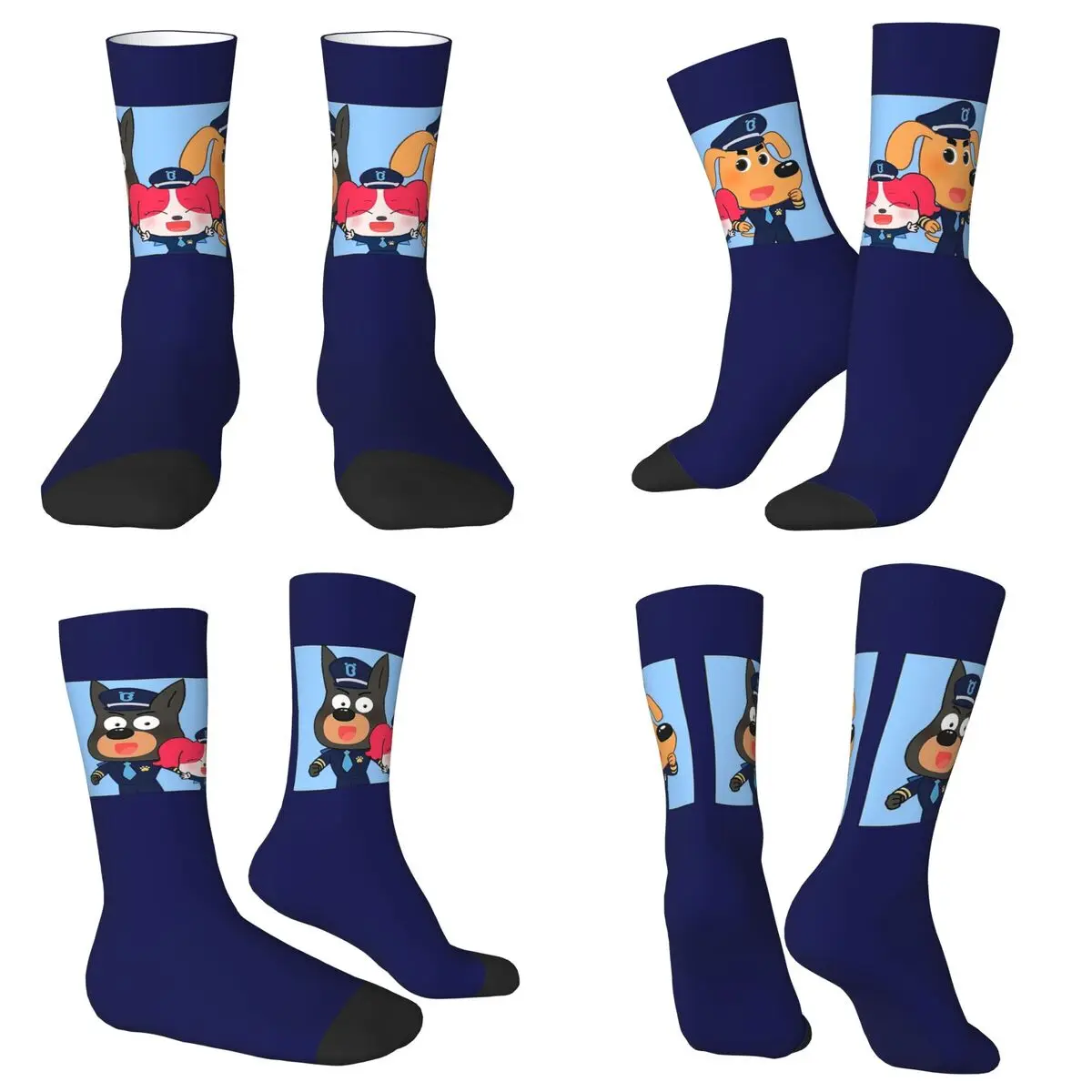 

Sheriff Labrador Socks Harajuku Sweat Absorbing Stockings All Season Long Socks Accessories for Unisex Birthday Present