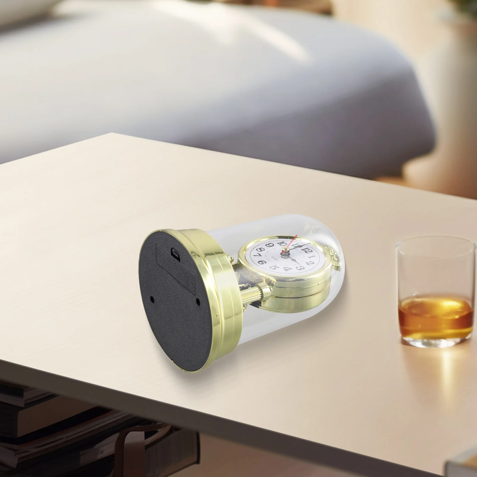 

Красивые вращающиеся синтетические кристаллы, антикварные часы, европейский стиль, золотой, серебряный будильник, колокольчик, классические часы, античный вид