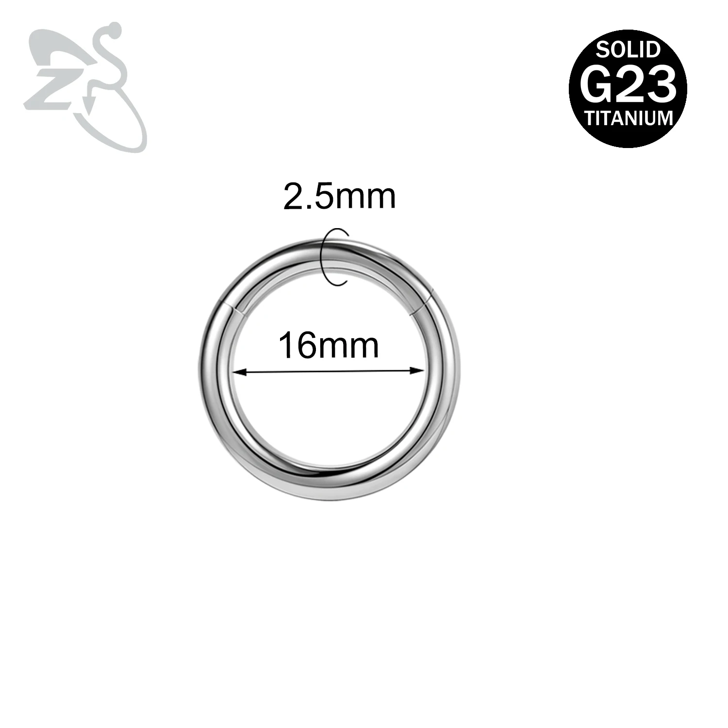 ZS 1PC G23 Titan Creolen für Frauen Silber Überzogene Kreis Ohrring Große Gauge Seputm Nasenring 2/4/6/8/10/12G Punk Ohrring