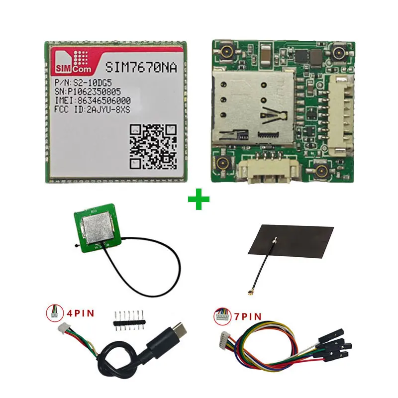 Placa principal SIMcom SIM7670G/E/NA - Versão global Data de chip Qualcomm + GNSS opcional - Modem LTE Cat1 sem voz em estoque