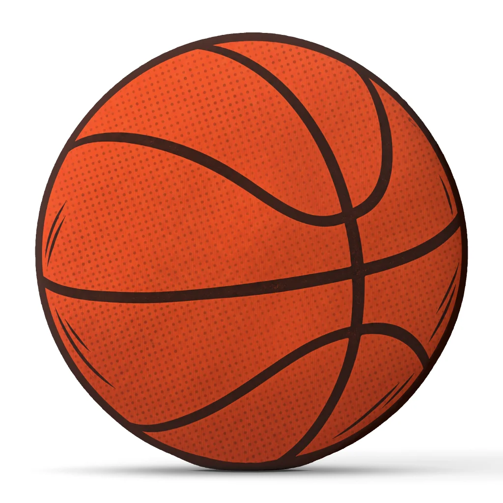 Basketball Shaped Throw Pillow Stuffed Sports Cushion for Sofa Basketball Room Decor Gift for Players and Fans Game Day Decor