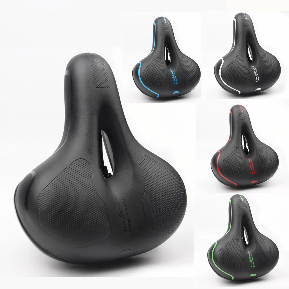 New Big Butt Bicycle Cushion Bicycle Seat Shock Absorbing Saddle Bicycle Cushion Mountain Sports Bicycle Saddle