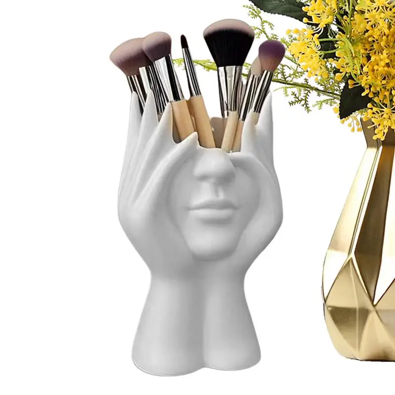 แปรงแต่งหน้าผู้ถือแต่งหน้าสําหรับแปรง Face Hand Design Bohemian Modern Elegant Station สําหรับห้องน้ํา Dorm