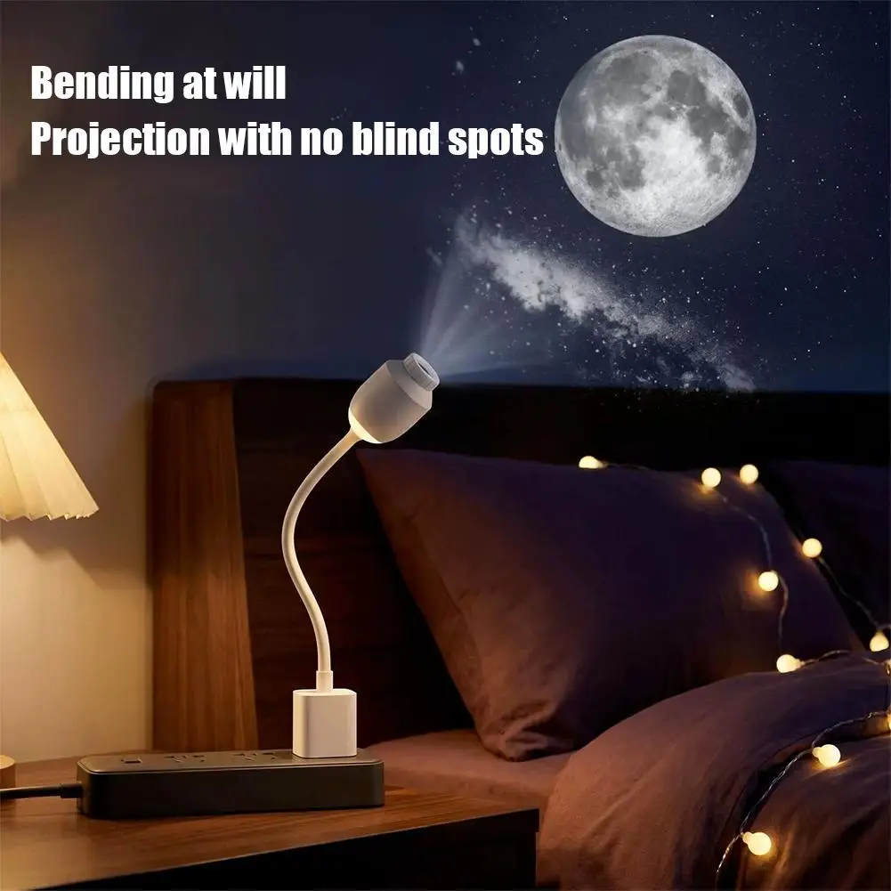 USB Starry Night Light Mini Ocean Galaxy Dream Projector Starry Sky Projection Night Lamp Plug-and-Play Star Lamp for Celling