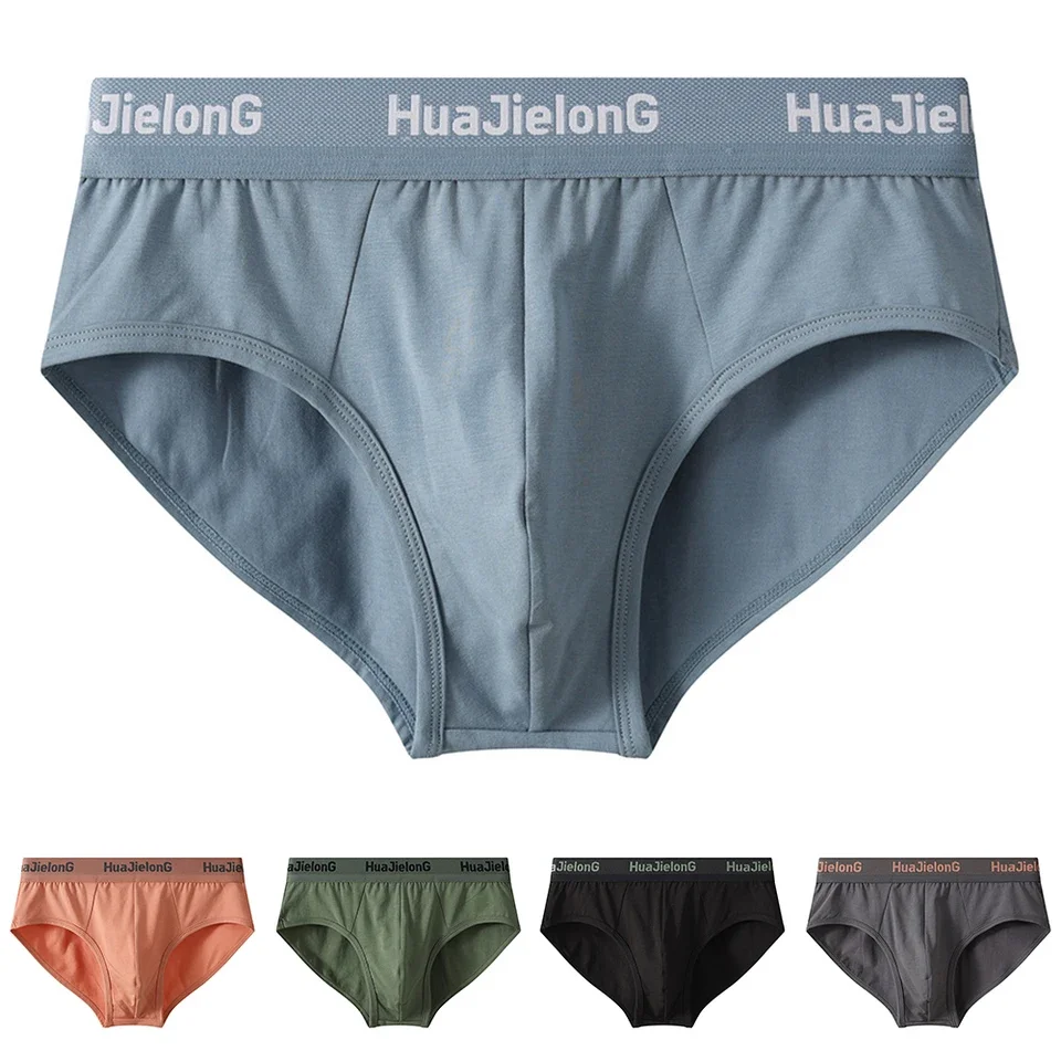 

Mid Rise Underwear Breathable Briefs For Daily Wear Classic Style Comfortable Lining Sexy Underpants Soft Fabric For Male