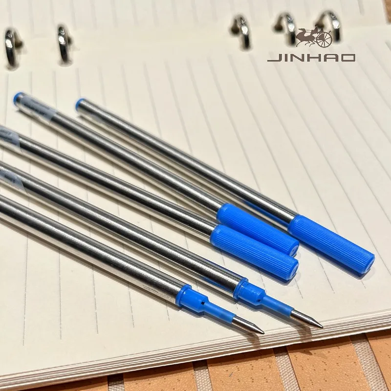 5 Stück Jinhao Gel-Tintenminen für Kugelschreiber, perfekt für Büro und Geschäft, Executive-Stift (Standard/Spirale) (blau/schwarze Tinte) – Detail 5