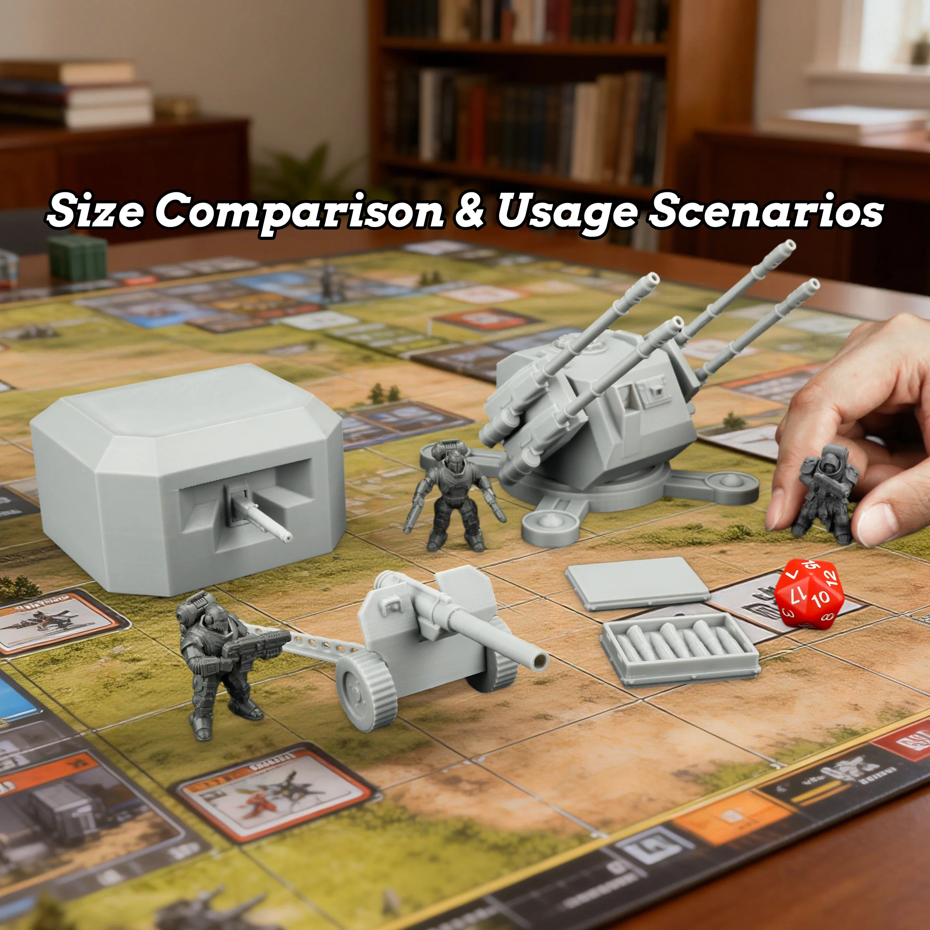 RPG Defensive Position Miniature Set - Modular Wilderness Cover Structures for TTRPG Practical Adventure, Easy Assembly Terrain