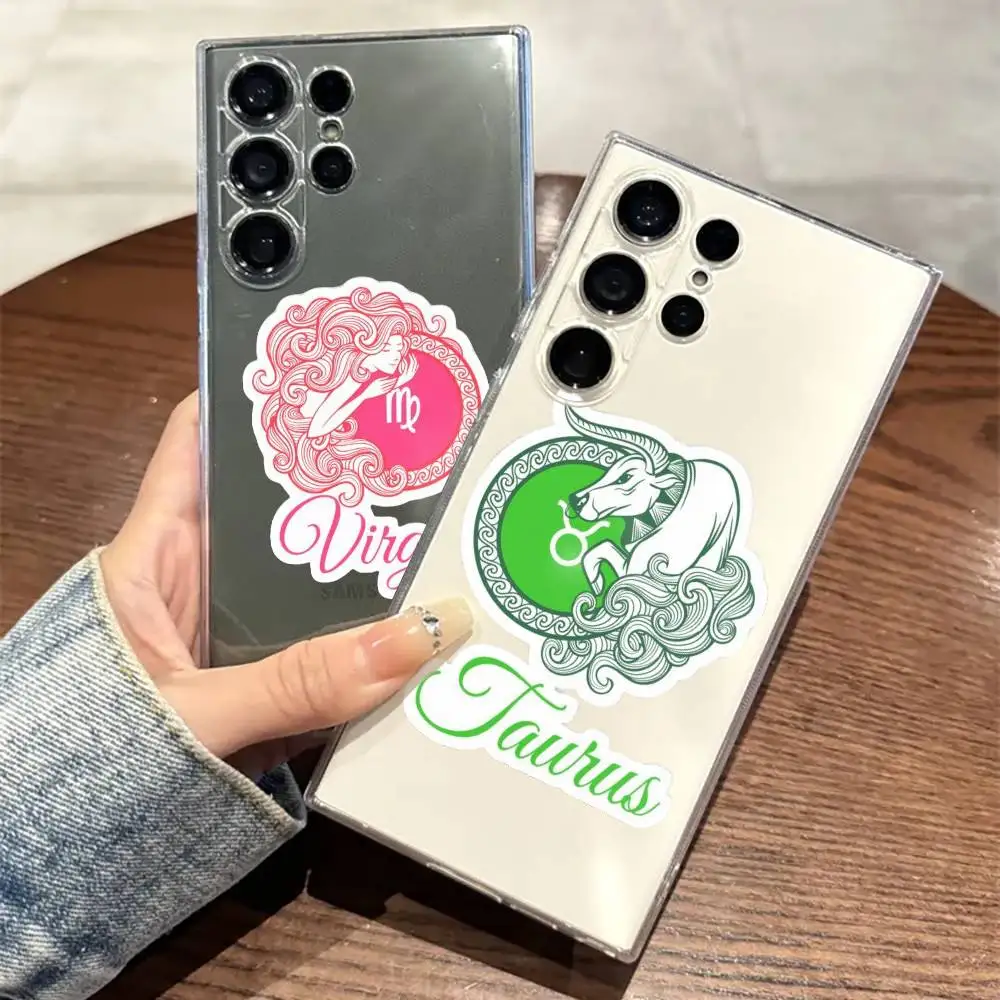 

Zodiac Sign Phone Case For SamsungS25,24,23,22,21,30,Ultra,20,Plus,Lite,10,5G,Soft Silicone Transparent Cover