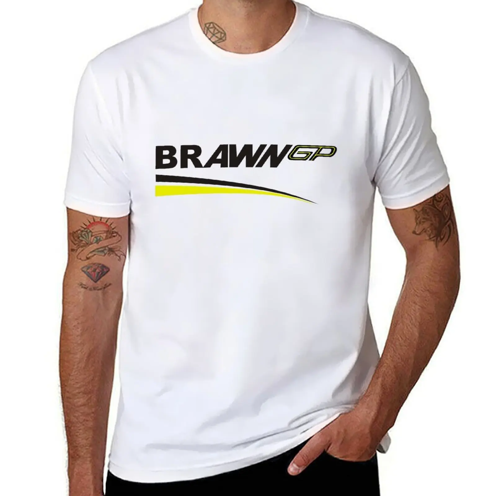 

Brawn GP Logo T-Shirt man tshirt man t shirt cotton high quality T-Shirt