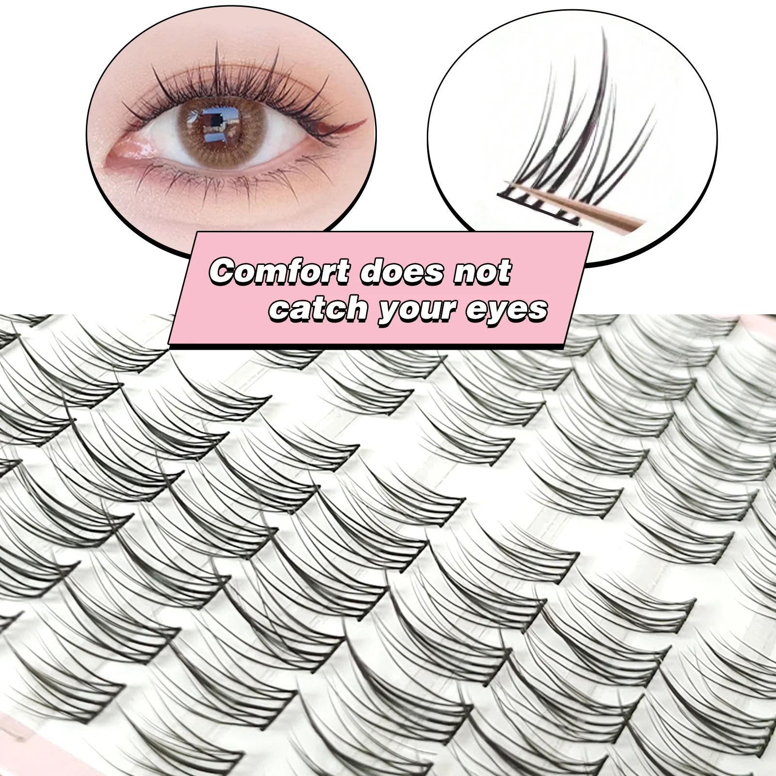 Honey Eyelash Sunflower Eyelashes Trilogy, Fake Eyelash Available for Beginners, Japanese and Korean Lashes