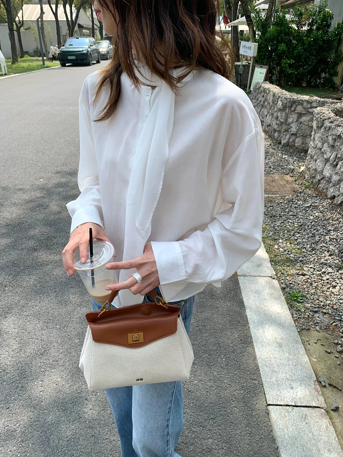 

Женская рубашка JAYE VANTI с длинным рукавом и шелковым галстуком, из лиоцелла, высококачественная, с эффектом бумаги, летний дизайн, корейский стиль, свободный крой