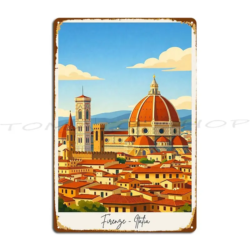 Florence Metal Plaque Poster Mural Personalized Garage Cave Iron Tin Sign Poster
