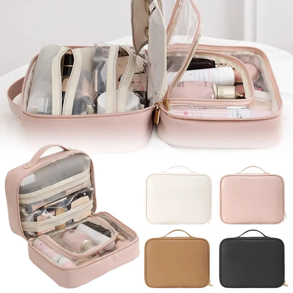 

Cosmetic Bag Female 2024 New Portable Travel Lipstick Storage Bag Wash Bag Handheld Large Capacity Skin Care Products